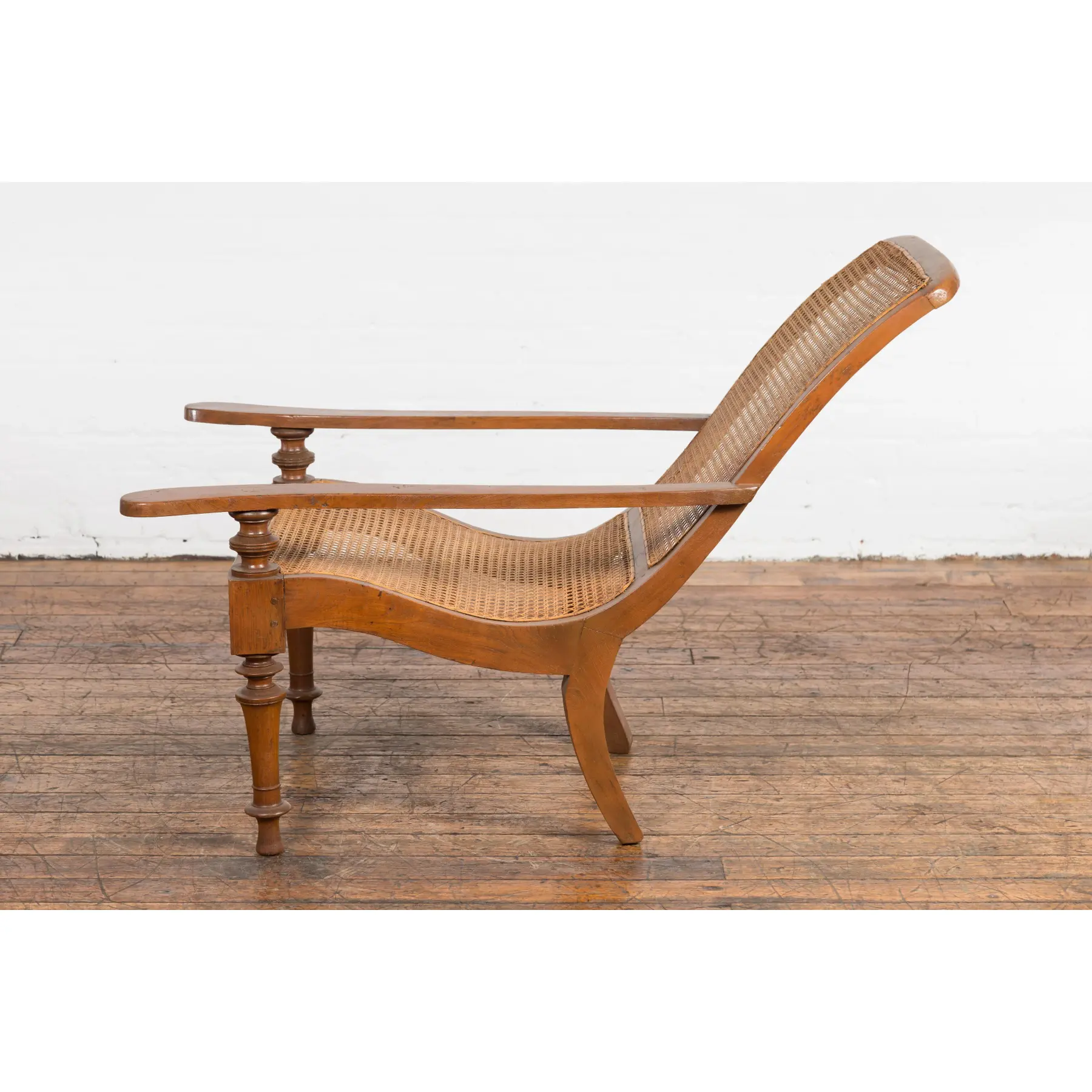 Antique Wooden Chair with Extended Back - Image 6